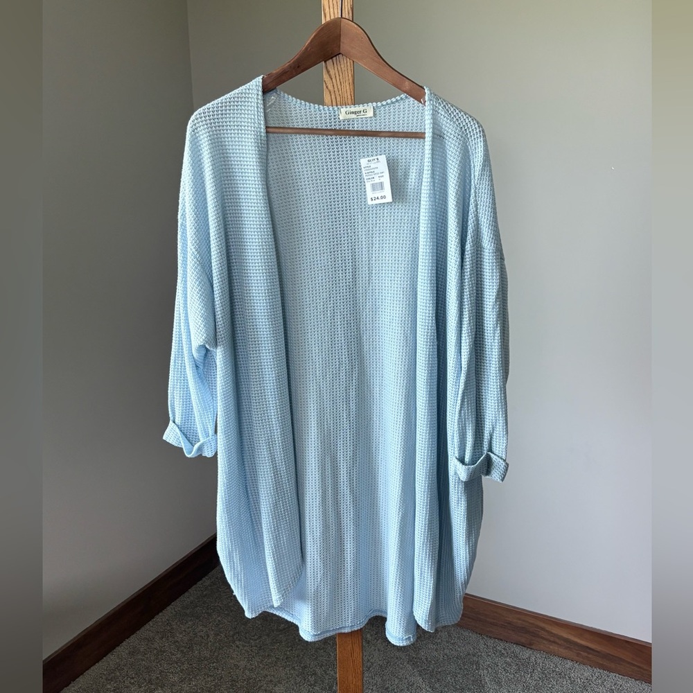 Ginger G Waffle Knit Cardigan - NWT